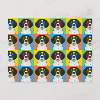 Tysk Shorthar Hund Tecknad PopArt Vykort