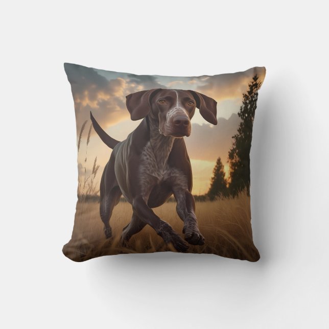 Tysk Shorthar Pointer Elegant Dekorativ kudde (Framsida)