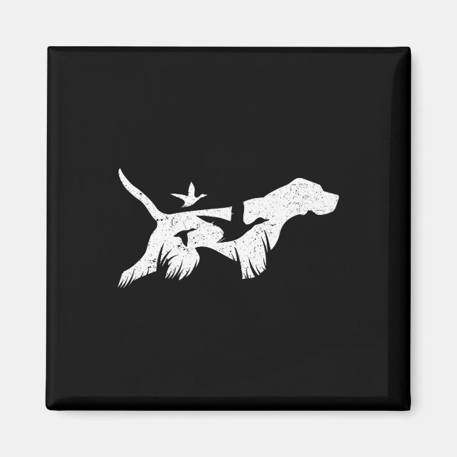 Tysk Shorthar Pointer Gsp Hunting Hundar Magnet (Framsidan)