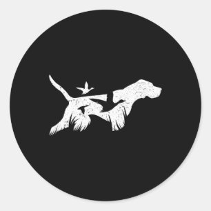 Tysk Shorthar Pointer Gsp Hunting Hundar Runt Klistermärke