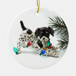 Tysk Shorthar Pointer-Hund - julprydnad Julgransprydnad Keramik
