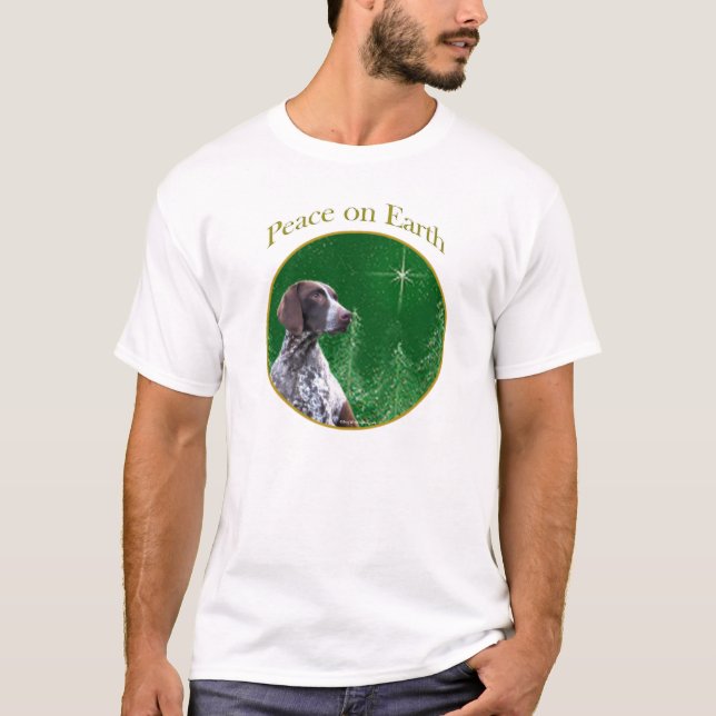 Tysk Shorthar Pointer Peace T-shirt (Framsida)