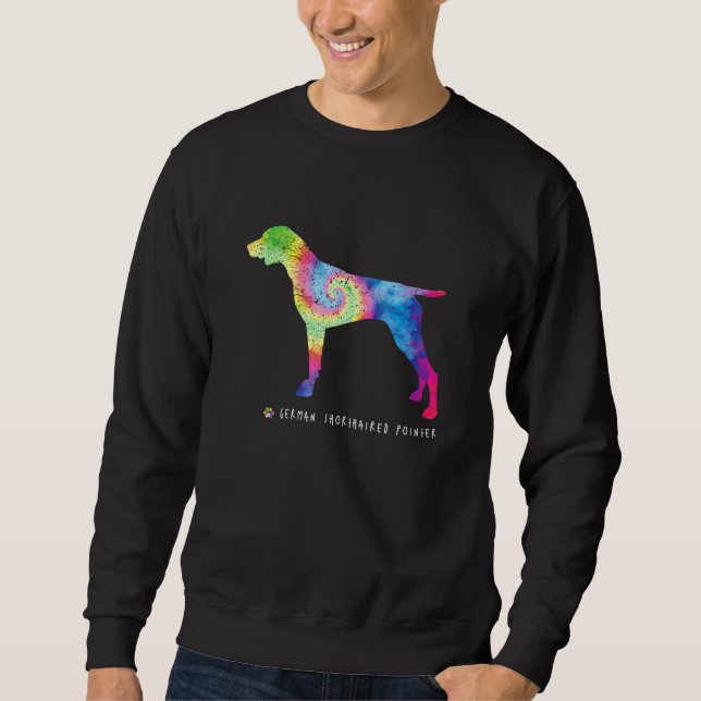 Tysk Shorthar Pointer Puppy Pet Hundägare Hip Lång Ärmad Tröja (Framsida)