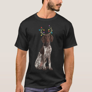 Tysk Shorthar Pointer Reindeer Juljul-Hund T Shirt