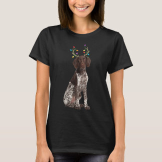Tysk Shorthar Pointer Reindeer Juljul-Hund T Shirt