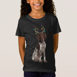 Tysk Shorthar Pointer Reindeer Juljul-Hund T Shirt