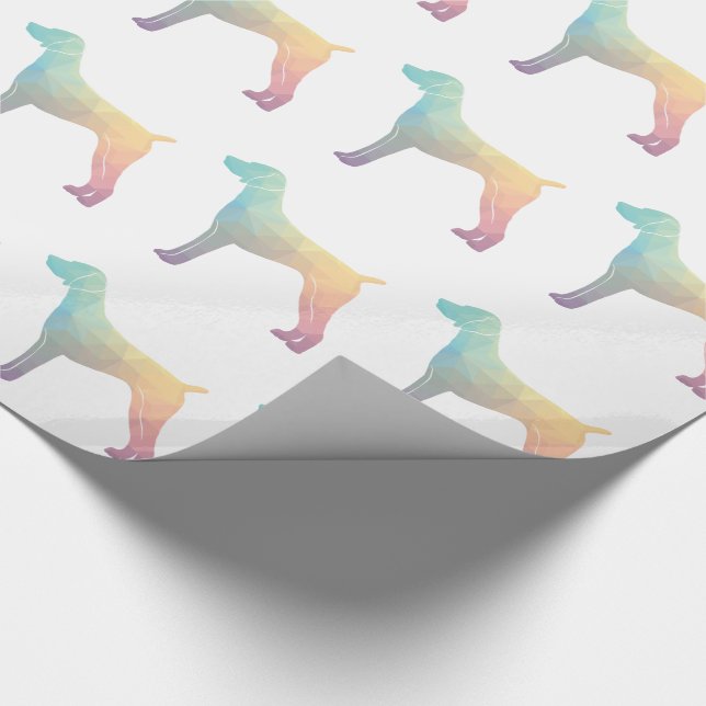 Tysk Shorthated Pointer Silhouette pastel Presentpapper (Hörn)