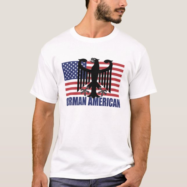 Tysk skjorta för amerikan t tee shirt (Framsida)