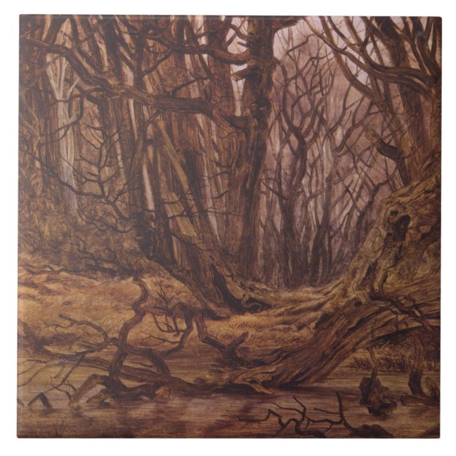 Tysk skog i Fallsäsongen Kakelplatta (Framsidan)