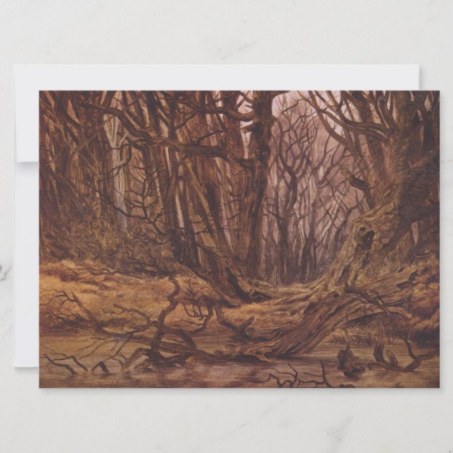 Tysk skog i Fallsäsongen Kort (Framsida)