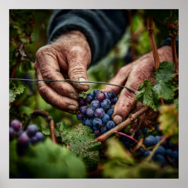 Tysk skörd - Nära upp grafitplockning i Händer Poster