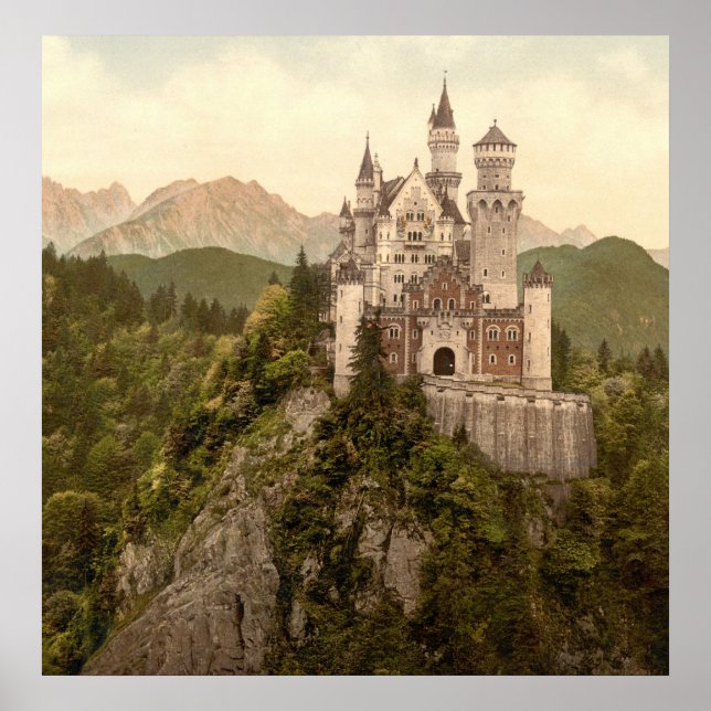 Tysk slott Neuschwanstein Poster (Framsidan)