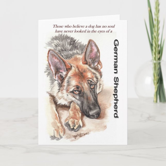 Tysk "Soulful " herdehund, Kort (Framsida)