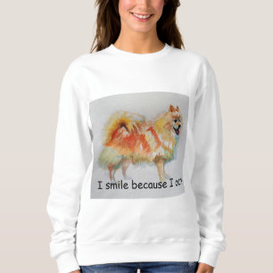 Tysk Spitz-Hund "Jag sjöng eftersom jag kan"-kort T Shirt