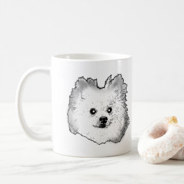 Tysk Spitz Hund Personlig Hand Teckning Kaffemugg