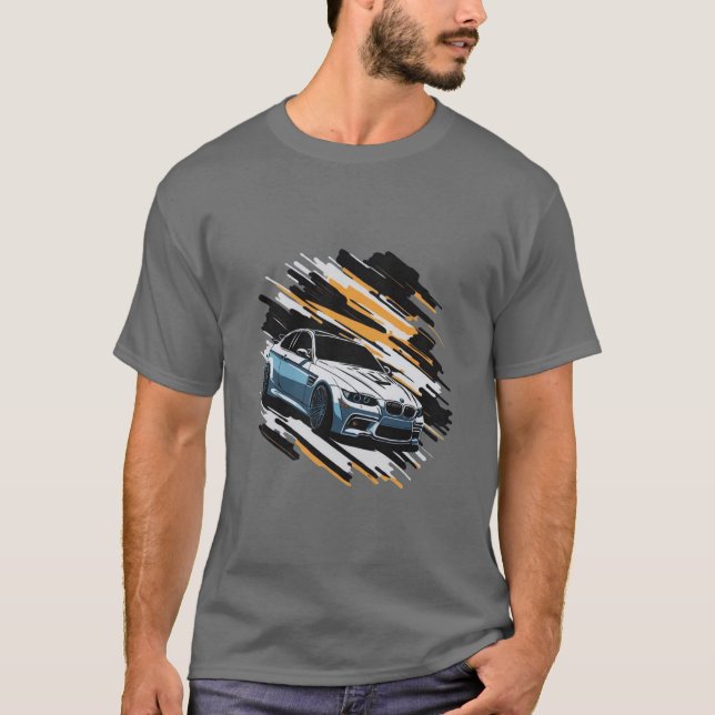 Tysk sportbil T-Shirt (Framsida)