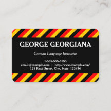 Tysk språkinstruktörvisitkort