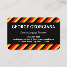 Tysk språkinstruktörvisitkort visitkort