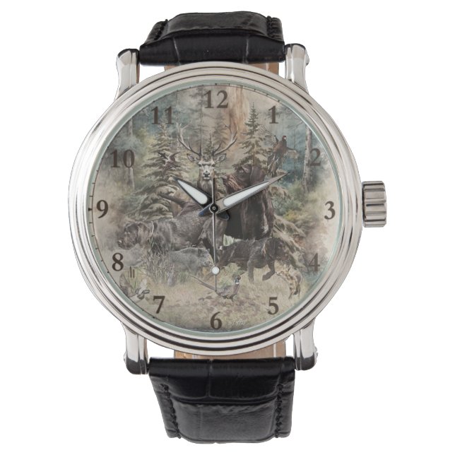 Tysk stående wirehårig pointer armbandsur (Framsida)