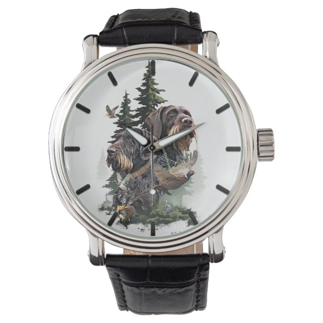 Tysk strävhårig pointer armbandsur (Framsida)