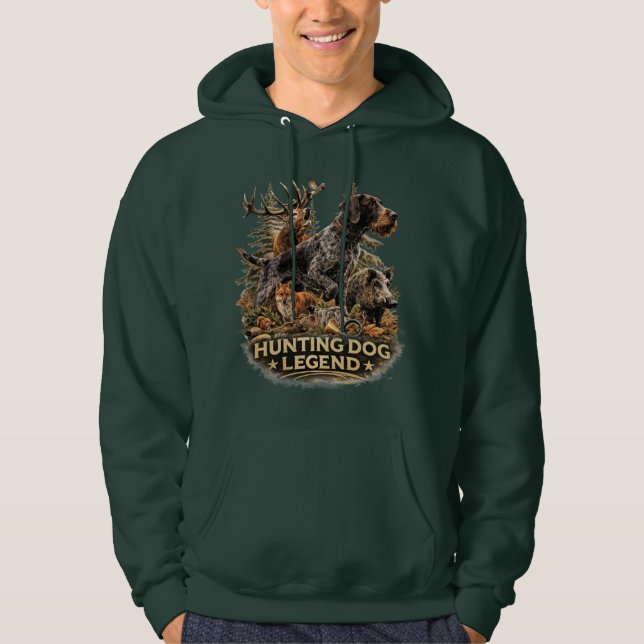 Tysk strävharig pointer hoodie (Framsida)