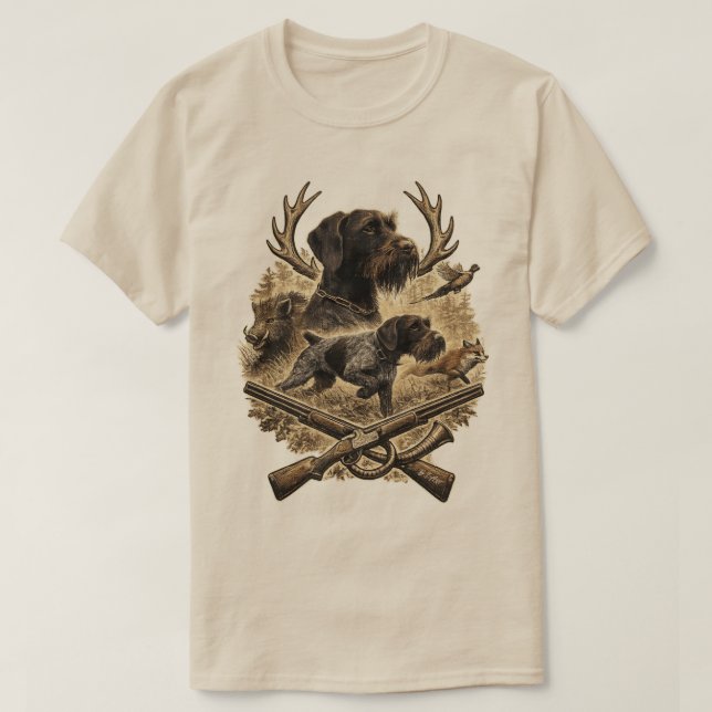 Tysk strävhårig pointer t shirt (Design framsida)