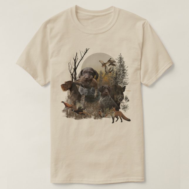 Tysk strävhårig pointer t shirt (Design framsida)