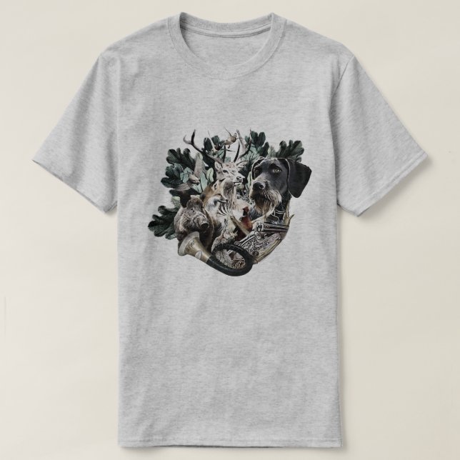 Tysk strävhårig pointer t shirt (Design framsida)