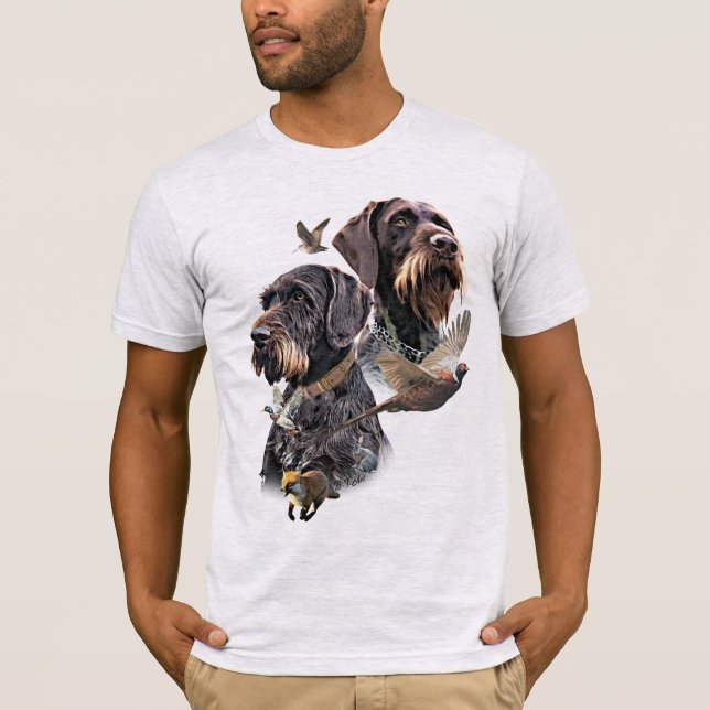 Tysk strävhårig pointer t shirt (Framsida)