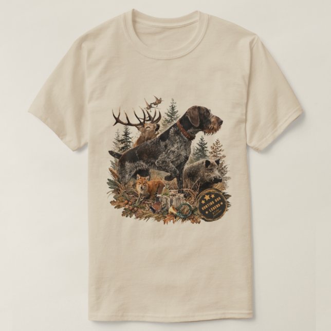 Tysk strävhårig pointer t shirt (Design framsida)