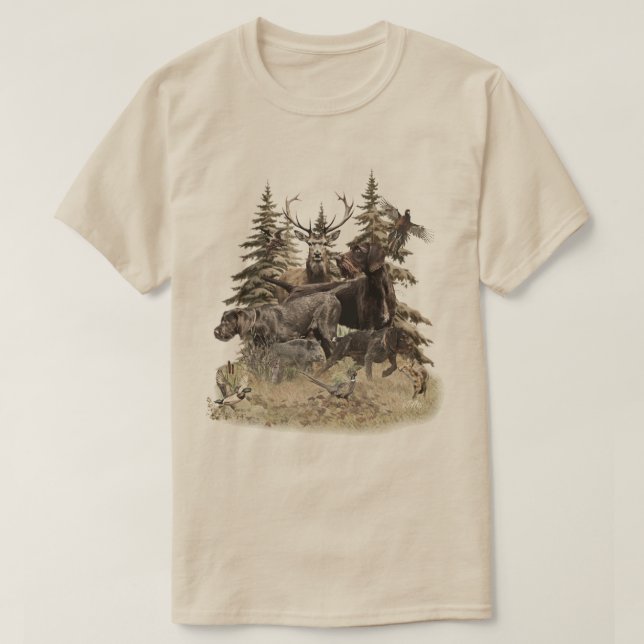 Tysk strävhårig pointer t shirt (Design framsida)