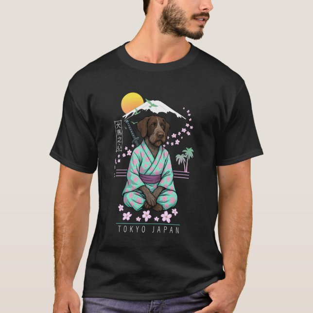 Tysk strävhårig pointer t shirt (Framsida)