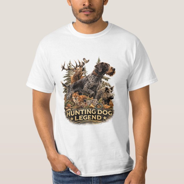Tysk strävhårig pointer t shirt (Framsida)