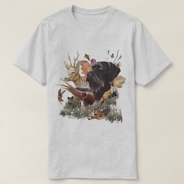 Tysk strävhårig pointer t shirt (Design framsida)