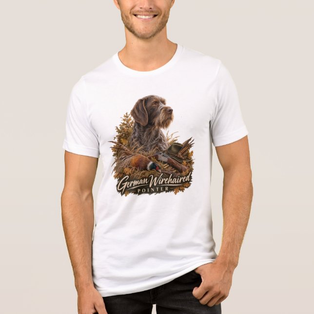 Tysk strävhårig pointer t shirt (Framsida)
