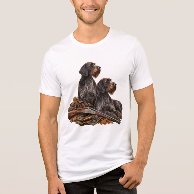 Tysk strävhårig pointer t shirt (Framsida)