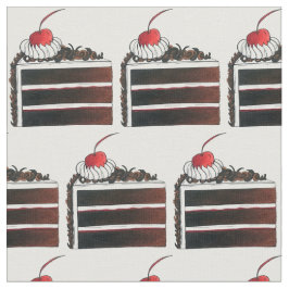 Tysk svart skogskaka Gâteau Slice Dessert Tyg