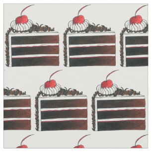 Tysk svart skogskaka Gâteau Slice Dessert Tyg