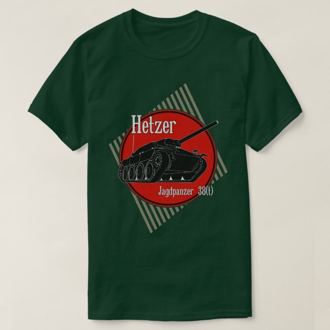 Tysk tank förstörare Hetzer T Shirt (Design framsida)