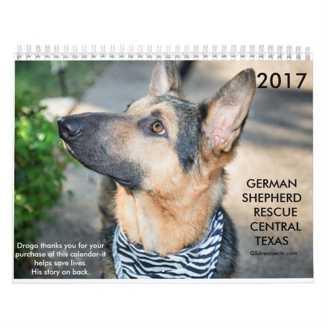 Tysk Texas 2017 för herderäddingcentral kalender (Omslag)