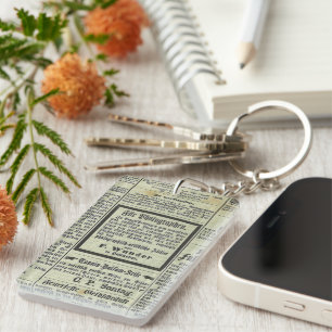 Tysk tidningskeychain för vintage