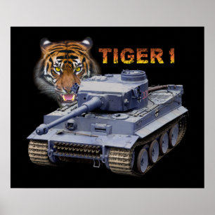Tysk tiger 1 Tank Poster