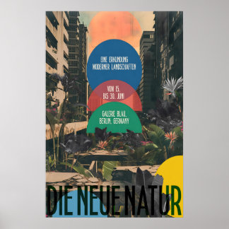 Tysk tropisk urban konsttryck Galerie Blau Poster