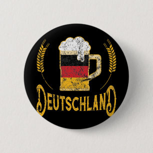 Tysk tyska Flagga Beer Älskare Oktoberfest Knapp