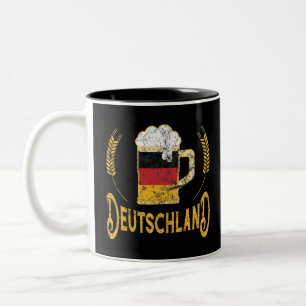 Tysk tyska Flagga Beer Älskare Oktoberfest Två-Tonad Mugg