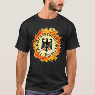 Tysk/Tyskland Forever/örn/järnkors/eld T Shirt