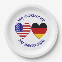 Tysk USA Flagga Hjärtan Land Arv