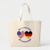 Tysk USA Flagga Hjärtan Land Arv