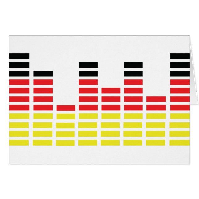 tysk utjämnaresymbol hälsningskort (Framsidan Horizontal)