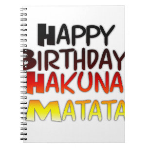Tysk utskrift av Hakuna Matata Art Anteckningsbok